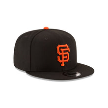 Load image into Gallery viewer, San Francisco Giants New Era 9FIFTY 950 Snapback Cap Hat Black Crown/Visor Orange Logo 
