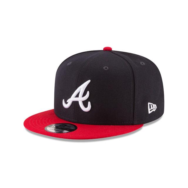 Atlanta Braves New Era MLB 9Fifty 950 Snapback Cap Hat Navy Crown/Visor White Logo