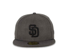 Load image into Gallery viewer, San Diego Padres New Era MLB 59FIFTY 5950 Fitted Cap Hat Dark Gray Crown/Visor Black Logo
