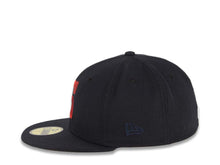 Load image into Gallery viewer, San Diego Padres MLB Fitted Cap Hat Navy Blue Crown/Visor Red S Pacific Coast League Logo
