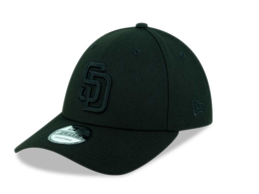 San Diego Padres New Era MLB 9FORTY 940 Adjustable Cap Hat Black Crown/Visor Black Logo 