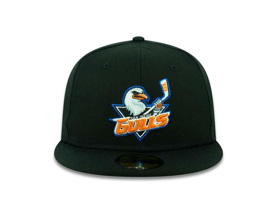 New Era 59Fifty San Diego Gulls Hat Fitted Cap, Black