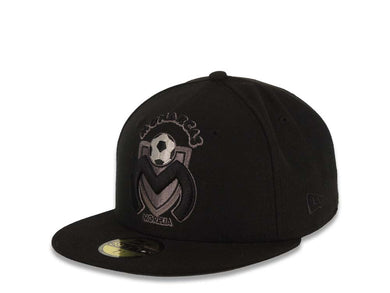 Morelia Monarcas New Era Liga de Expanision MX 59FIFTY 5950 Fitted Cap Hat Black Crown/Visor Dark Gray/Black Logo