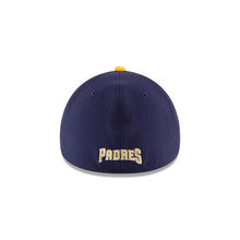 Load image into Gallery viewer, San Diego Padres New Era MLB 39THIRTY 3930 Fitted Cap Hat Navy Crown/Visor White/Gold Logo 
