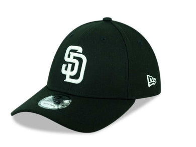 San Diego Padres New Era MLB 9FORTY 940 Adjustable Cap Hat Black Crown/Visor White Logo 