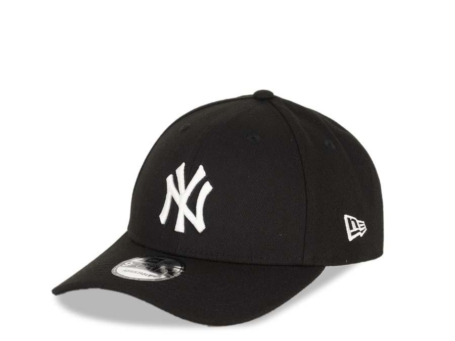 New York Yankees New Era MLB 9Forty 940 The League Cap Hat Black Crown/Visor White Logo