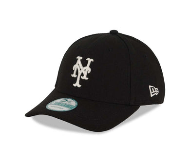New York Mets New Era MLB 9FORTY 940 Adjustable Cap Hat Black Crown/Visor White Logo