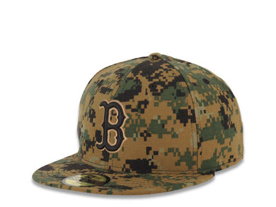 Boston Red Sox New Era MLB 59FIFTY 5950 Fitted Cap Hat Digital Camo/Black Crown/Visor Team Color Logo