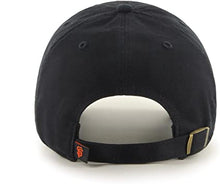 Load image into Gallery viewer, San Francisco Giants &#39;47 Clean Up Adjustable Cap Hat Black Crown/Visor Orange Logo 
