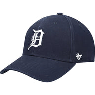 Detroit Tigers '47 Brand MLB Clean Up Adjustable Cap Hat Navy Crown/Visor White Logo