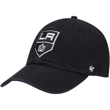 Load image into Gallery viewer, Los Angeles Kings &#39;47 NHL Clean Up Adjustable Cap Hat Black Crown/Visor Team Color Logo 

