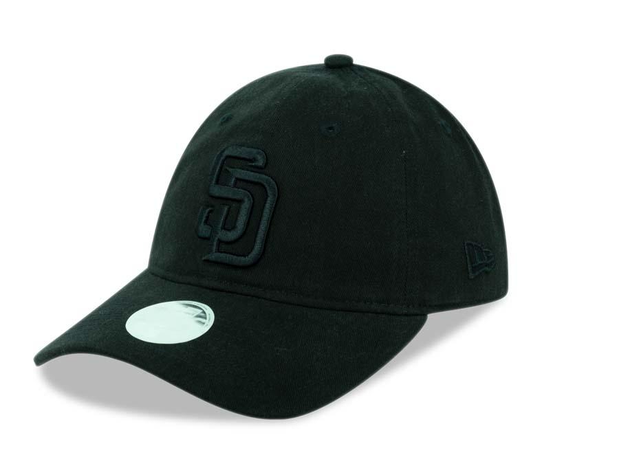 San Diego Padres New Era MLB 9TWENTY 920 Adjustable Cap Hat Black Crown/Visor Black Logo 