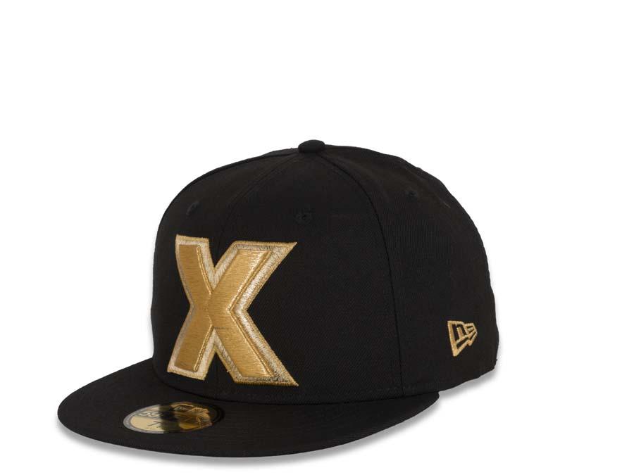 Xolos de Tijuana New Era Liga MX 59FIFTY 5950 Fitted Cap Hat Black Crown/Visor Gold ??úX??Ñ Logo 
