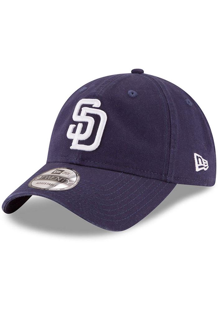 San Diego Padres New Era MLB 9TWENTY 920 Adjustable Cap Hat Light Navy Crown/Visor White Logo