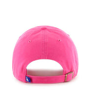 Load image into Gallery viewer, Los Angeles Dodgers &#39;47 Brand MLB Clean Up Adjustable Cap Hat Magenta Crown/Visor White Logo
