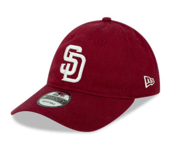 San Diego Padres New Era MLB 9TWENTY 920 Adjustable Cap Hat Maroon Crown/Visor White Logo 