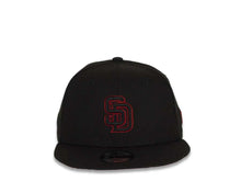 Load image into Gallery viewer, (Youth) San Diego Padres New Era MLB 9Fifty 950 Snapback Cap Hat Black Crown/Visor Black/Red Logo
