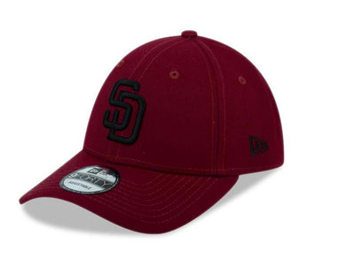 San Diego Padres New Era MLB 9FORTY 940 Adjustable Cap Hat Caridnal Crown/Visor Black Logo