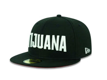 Load image into Gallery viewer, Tijuana Toros New Era LMB 59FIFTY 5950 Fitted Cap Hat Black Crown/Visor White &quot;TIJUANA&quot; Logo
