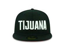 Load image into Gallery viewer, Tijuana Toros New Era LMB 59FIFTY 5950 Fitted Cap Hat Black Crown/Visor White &quot;TIJUANA&quot; Logo
