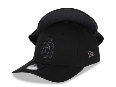San Diego Padres New Era MLB 9FORTY 940 Adjustable Cap Hat Black Crown/Visor Black/Dark Gray Logo