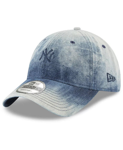 New York Yankees New Era MLB 9FORTY 940 Adjustable Cap Hat Blue Denim Crown/Visor Navy Logo