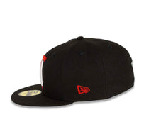 Load image into Gallery viewer, (Youth) Tijuana Toros New Era LMB 59FIFTY 5950 Fitted Cap Team Color Hat Black Crown/Visor Red/White &quot;TJ&quot; Logo
