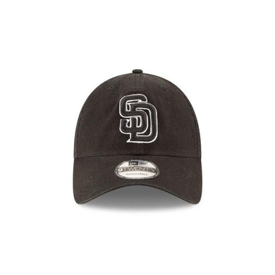 San Diego Padres New Era MLB 9TWENTY 920 Adjustable Cap Hat Black Crown/Visor Black/White Logo 