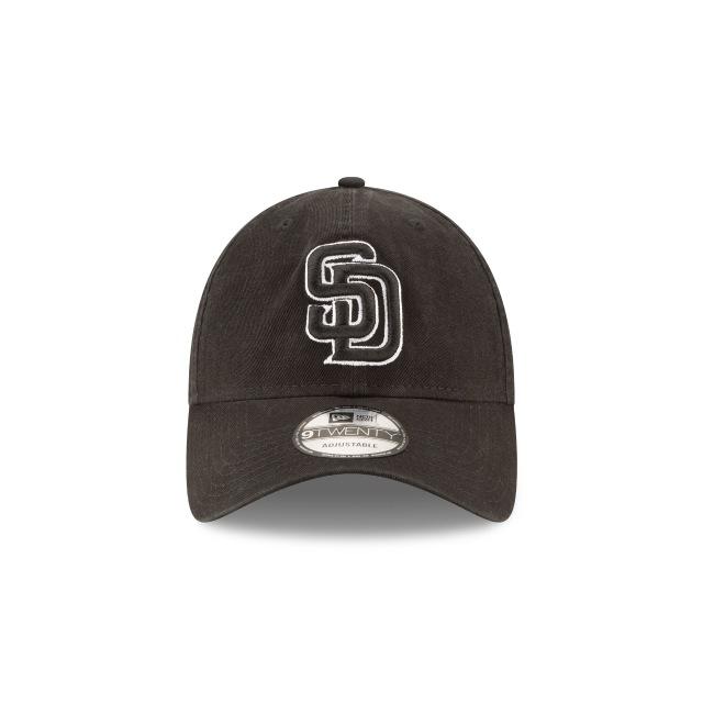 San Diego Padres New Era MLB 9TWENTY 920 Adjustable Cap Hat Black Crown/Visor Black/White Logo 