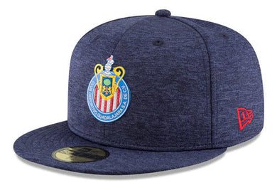 Chivas De Guadalajara New Era Liga MX 59FIFTY 5950 Fitted Cap Hat Light Navy Blue Crown/Visor Team Color Logo