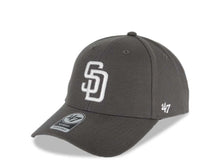 Load image into Gallery viewer, San Diego Padres &#39;47 Brand  MLB MVP Adjustable Cap Hat Dark Gray Crown/Visor White Logo
