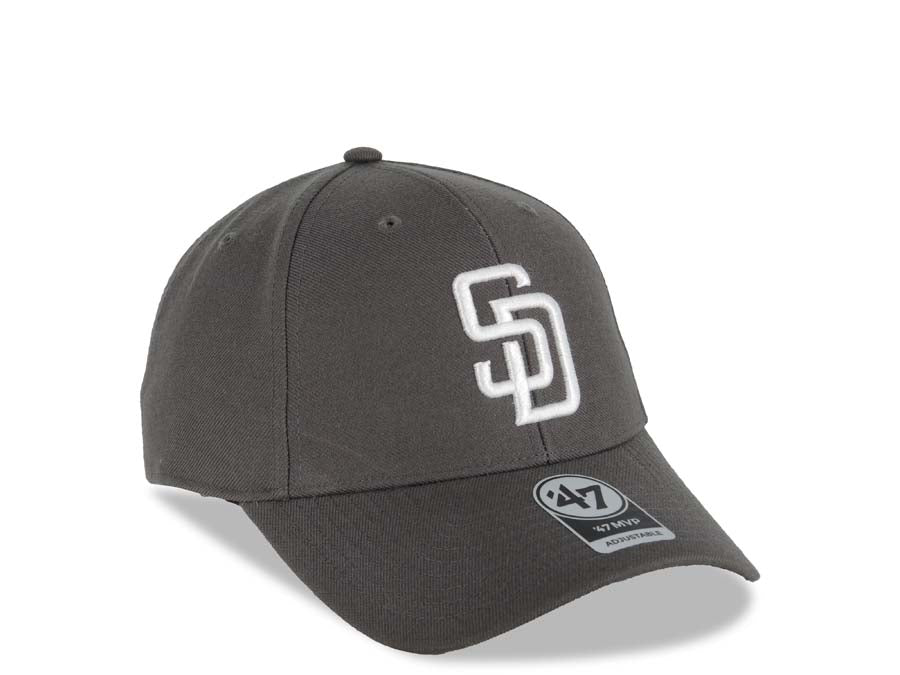 San Diego Padres '47 Brand MLB MVP Adjustable Cap Hat Dark Green Crown/Visor White Logo Gray UV