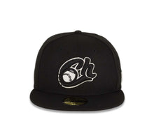 Load image into Gallery viewer, Charros de Jalisco New Era 59FIFTY 5950 Fitted Cap Hat Black Crown/Visor Black/White Logo 
