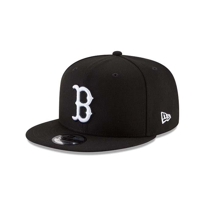 Boston Red Sox New Era 9FIFTY 950 Snapback Cap Hat Black Crown/Visor White Logo 