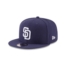 Load image into Gallery viewer, (Youth) San Diego Padres New Era MLB 9FIFTY 950 Snapback Cap Hat Navy Crown/Visor White Logo
