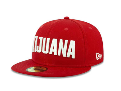 Tijuana Toros New Era LMB 59FIFTY 5950 Fitted Cap Hat Red  Crown/Visor White Text TIJUANA Logo 