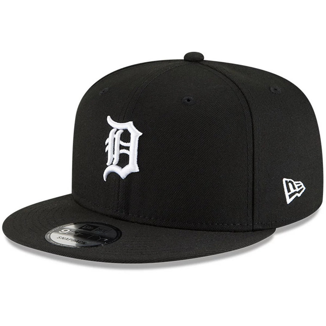 Detroit Tigers New Era MLB 9FIFTY 950 Snapback Cap Hat Black Crown/Visor White Logo