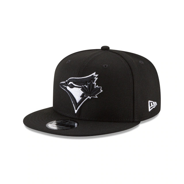 Toronto Blue Jays New Era MLB 9FIFTY 950 Snapback Cap Hat Black Crown/Visor Black/White Logo 