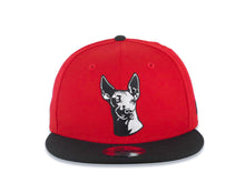 Load image into Gallery viewer, Xolos de Tijuana New Era Liga MX 9FIFTY 950 Snapback Cap Hat Red Crown Black Visor Black/White &quot;Dog Head&quot; Logo
