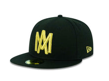 Load image into Gallery viewer, Aguilas de Mexicali New Era 9FIFTY 950 Snapback Cap Hat Black Crown/Visor Metallic Gold Logo
