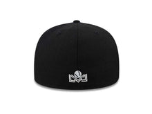 Load image into Gallery viewer, Yaquis de Obregon New Era 59FIFTY 5950 Fitted Cap Hat Black Crown/Visor White &quot;CO&quot; Logo
