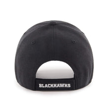 Load image into Gallery viewer, Chicago Blackhawks &#39;47 NHL MVP Adjustable Cap Hat Black Crown/Visor Team Color Logo 
