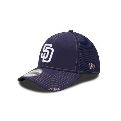 San Diego Padres New Era MLB 39THIRTY 3930 Neo Mesh Flexfit Cap Hat Light Navy Crown/Visor White Logo