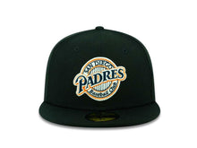 Load image into Gallery viewer, San Diego Padres New Era MLB 59FIFTY 5950 Fitted Cap Hat Black Crown/Visor Navy/White/Orange Retro Logo
