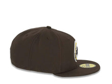 Load image into Gallery viewer, San Diego Padres New Era MLB 59FIFTY 5950 Fitted Cap Hat Black Crown/Visor Brown/White/Yellow Retro Logo
