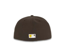 Load image into Gallery viewer, San Diego Padres New Era MLB 59FIFTY 5950 Fitted Cap Hat Black Crown/Visor Brown/White/Yellow Retro Logo
