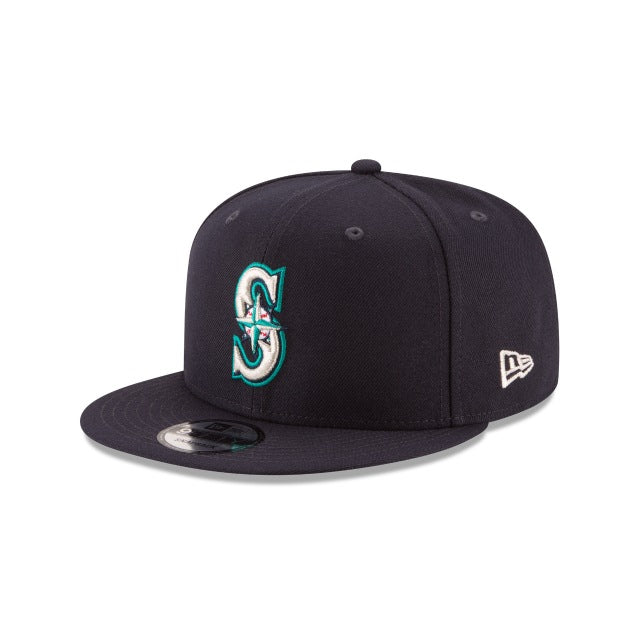 Seattle Mariners New Era MLB 9FIFTY 950 Snapback Cap Hat Navy Crown/Visor Team Color Logo 