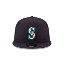 Load image into Gallery viewer, Seattle Mariners New Era MLB 9FIFTY 950 Snapback Cap Hat Navy Crown/Visor Team Color Logo 
