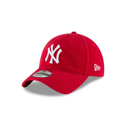 New York Yankees New Era MLB 9TWENTY 920 Adjustable Cap Hat Red Crown/Visor White Logo