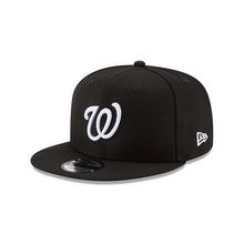 Load image into Gallery viewer, Washington Nationals New Era MLB 9FIFTY 950 Snapback Cap Hat Black Crown/Visor White Logo 
